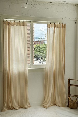 시에나 스트라이프 커튼 M