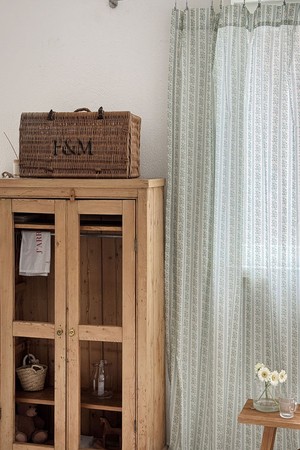 글렌 스트라이프 빈티지 커튼 XL