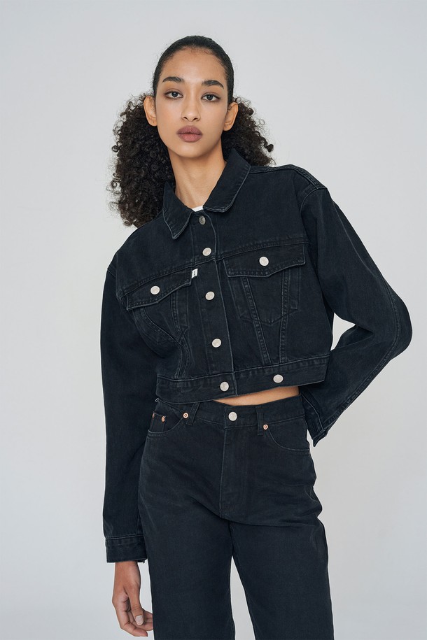 BICE ACHIEVE YOUTH - 자켓 - USA TRUCKER JACKET BLACK