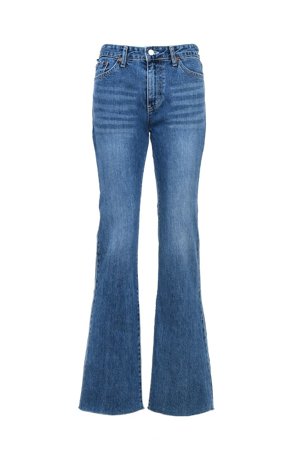 BICE ACHIEVE YOUTH - 데님 - USA HIGH RISE BOOTS CUT JEANS BLUE