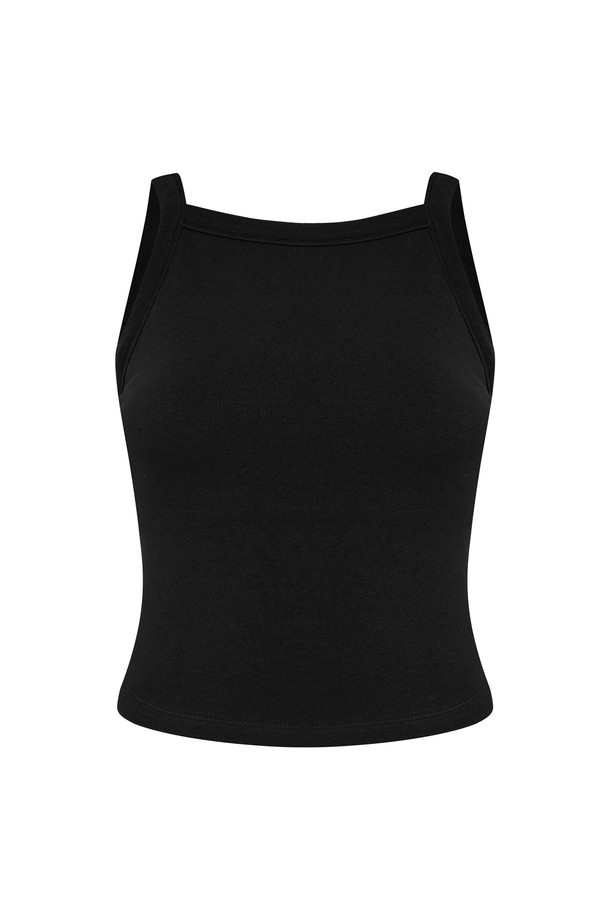 BICE ACHIEVE YOUTH - 민소매티셔츠 - PAD BACKLESS TOP BLACK