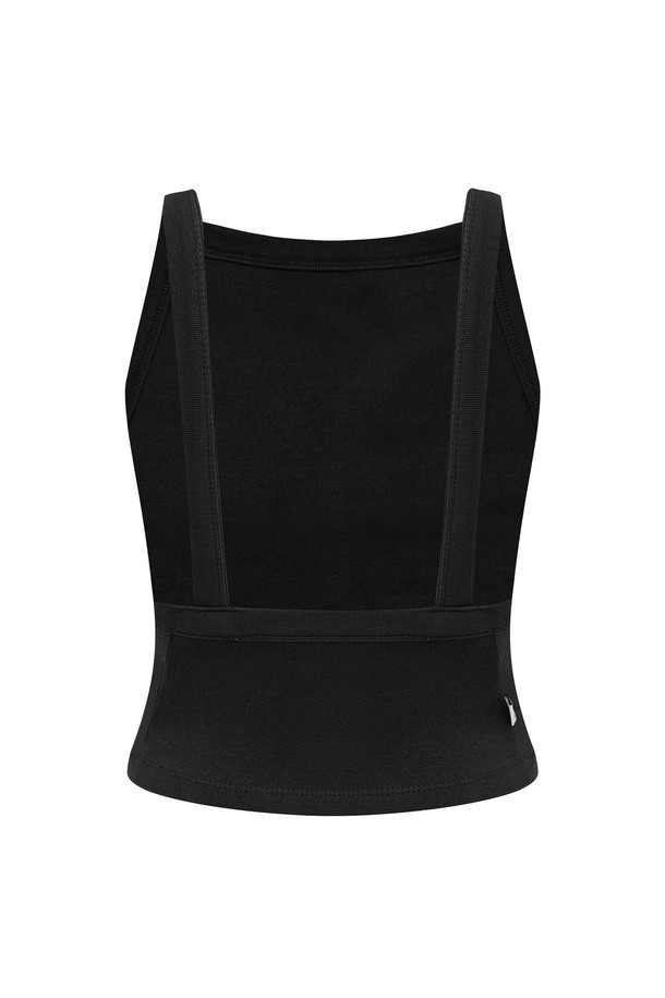 BICE ACHIEVE YOUTH - 민소매티셔츠 - PAD BACKLESS TOP BLACK