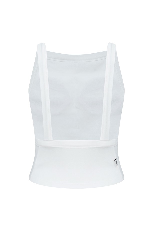 BICE ACHIEVE YOUTH - 민소매티셔츠 - PAD BACKLESS TOP WHITE