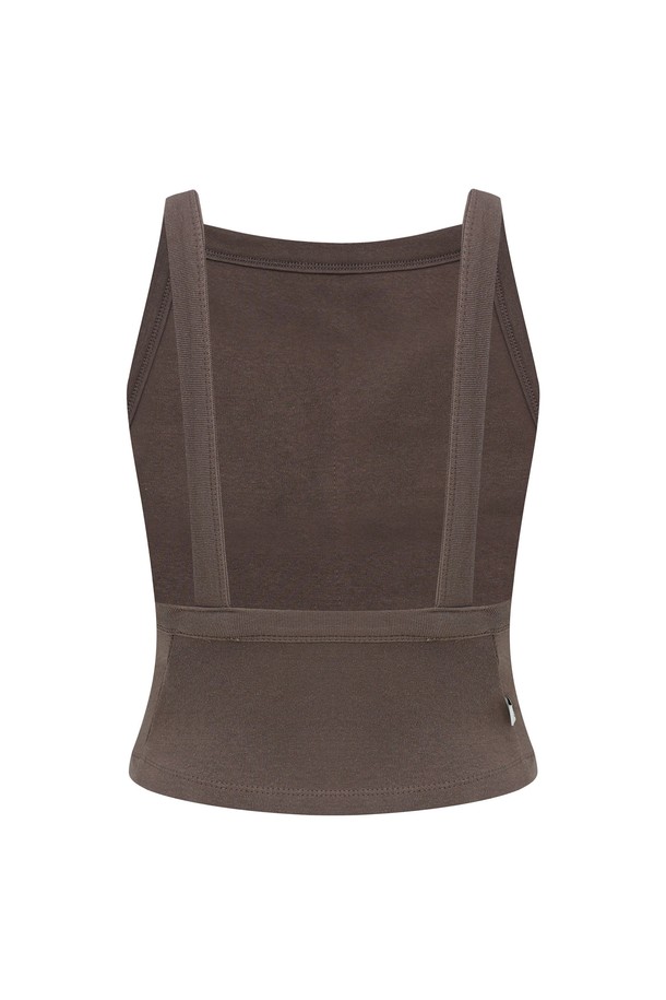 BICE ACHIEVE YOUTH - 민소매티셔츠 - PAD BACKLESS TOP BROWN