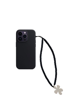 BAY DAISY PHONE STRAP BLACK