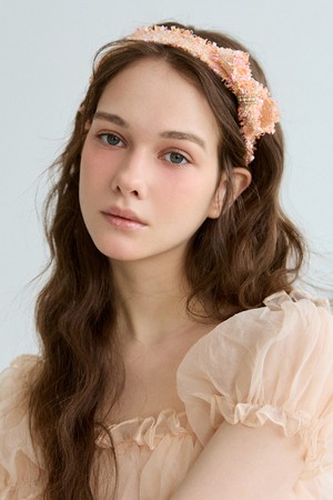 팝 트위드 리본 헤어밴드 LFHB0760