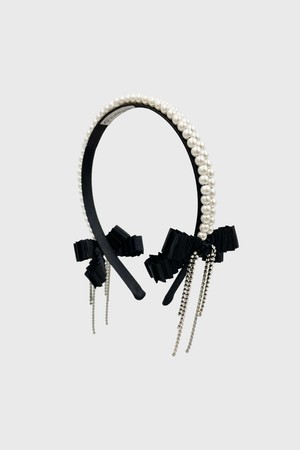 라라 리본 진주 헤어밴드 LFHB0761