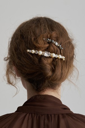 노브 크리스탈 진주 자동핀 LFAC0414