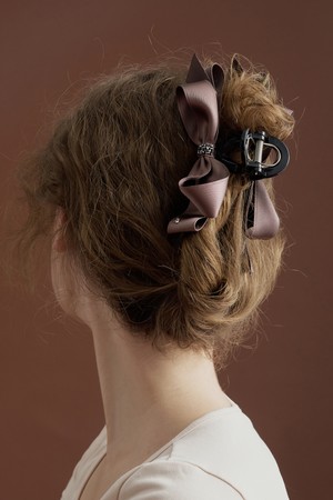 뮤티드 리본 크리스탈 집게핀 JP-25-126CC