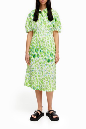 [22SS] 빔바이롤라 그린 워터컬러 셔츠 드레스 B225AWO904GNB