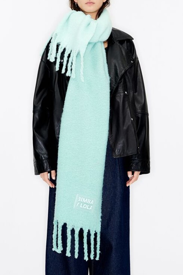 BIMBA Y LOLA - 스카프/머플러 - [23FW] 빔바이롤라 아쿠아마린 브러쉬드 머플러 B236AII022MTF