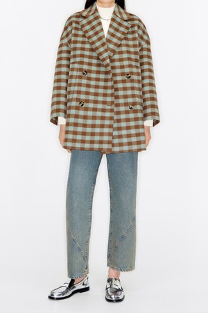 [23FW] 빔바이롤라 체크 더블 사이드 코트 B236AWC001MTB