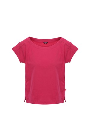 까웨(KWAY) 로리 여성 보트넥 반팔 티셔츠 Y232EWT466