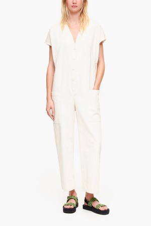 [23SS] 빔바이롤라 크림 데님 점프수트 B235JWO053BLB