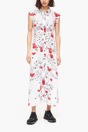 [23SS] 빔바이롤라 닉네임 하트 프린트 맥시 드레스 B235JWO018WHB