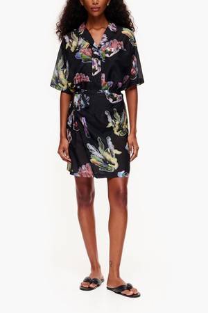 [23SS] 빔바이롤라 딥그레이 산호 프린트 사롱 드레스 B235JWO044GRB