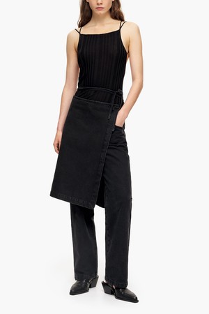 [23SS] 빔바이롤라 블랙 데님 스커트 팬츠 세트 B235JWN007BKA