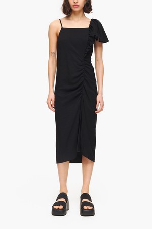 [23SS] 빔바이롤라 블랙깅엄체크 러플 드레스 B235JWO022BKB