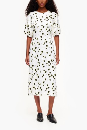 [23SS] 빔바이롤라 아이보리 하트 프린트 퍼프 드레스 B235JWO045IVB