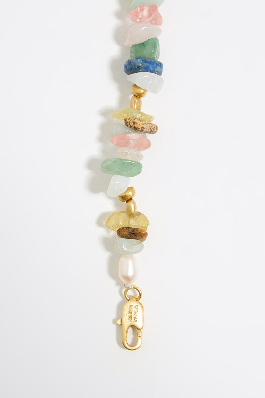 빔바이롤라] [24SS] 롱 멀티컬러 스톤 코인 네크리스