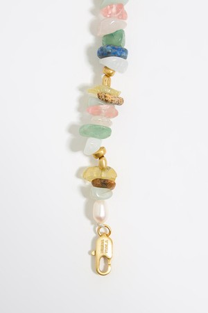 [24SS] 롱 멀티컬러 스톤 코인 네크리스 B245AIU007GNF