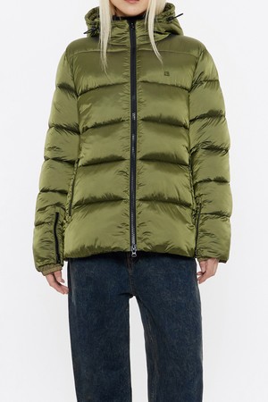 [24FW] 빔바이롤라 카키 베이직 숏 패딩 B246AWD011KAB