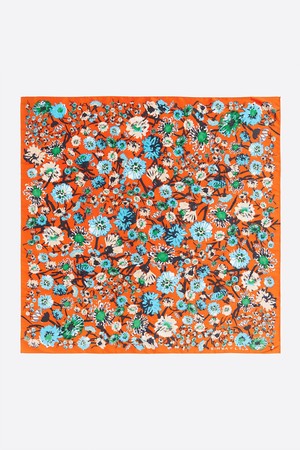 [24FW] 빔바이롤라 오렌지 플라워 프린트 스카프 B246AIF005ORF