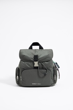 [24FW] 빔바이롤라 그레이 나일론 멀티 포켓 데일리 백팩 B246AIB131GRF
