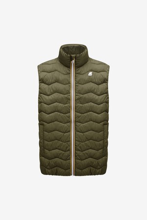 까웨(KWAY) 발랑 퀼티드 웜 베스트 다크카키 Y246EMV107_KHAKI-a