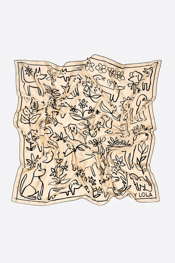 [25FW] 에크루 스케치 강아지 스카프 B256AIF005IVF는 캐주얼하고 미니멀한 스타일의 스카프로, 산책룩에 잘 어울립니다. 에크루 컬러의 폴리에스테르 소재로 제작되었으며, 100 x 100 cm 크기입니다. 강아지 스케치 패턴이 돋보이며, 일상생활에서 포인트를 줄 수 있습니다. 부드러운 촉감으로 편안하게 착용할 수 있습니다.
