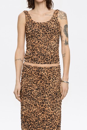 [25SS] 빔바이롤라 브라운 레오파드 민소매 티셔츠 B255AWT042BRB