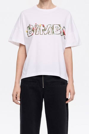 [25SS] 빔바이롤라 플로럴 로고 박시 티셔츠 B255AWT040WHB