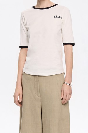 [25SS] 빔바이롤라 파이핑 핏 티셔츠 B255AWT012IVB