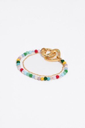 [25SS] 더블체인 스톤 브레이슬릿 B255AIX007GOF