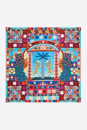 [25SS] 빔바이롤라 레오파드 지오메트릭 스카프 B255AIF011TQF