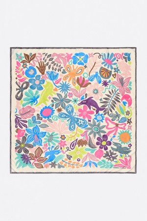 [25SS] 빔바이롤라 아이보리 베지테이션 애니멀 스카프 B255AIF024IVF