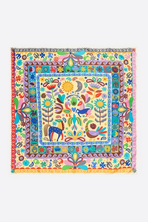 [25SS] 빔바이롤라 콘센트릭 프레임 애니멀 앤 플로럴 스카프 B255AIF033YEF