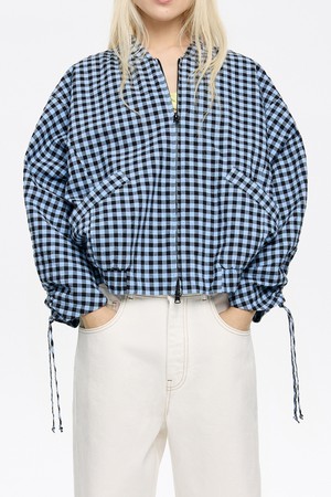 [25SS] 빔바이롤라 체크 봄버 자켓  B255AWU001BLB