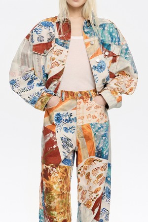 [25SS] 빔바이롤라 오버사이즈 패치워크 데님 자켓 B255AWJ011MUB