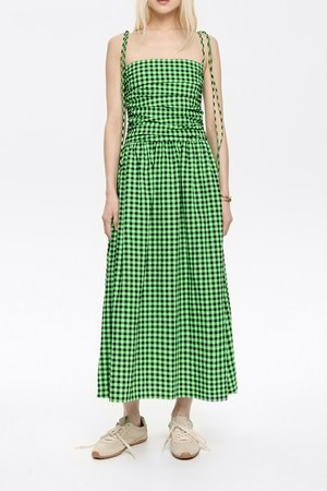 [25SS] 빔바이롤라 체크 텍스쳐 드레스 B255AWO005GNB