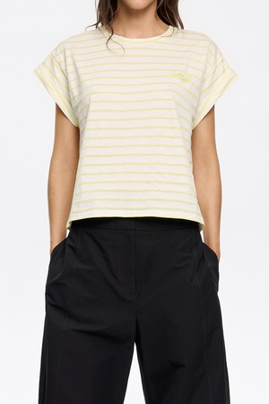 [25SS] 빔바이롤라 스트라이프 박시 티셔츠 B255AWT030YEB