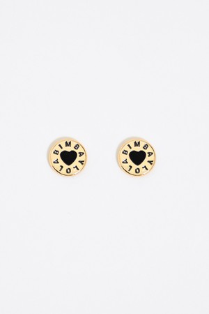 [25SS] 빔바이롤라 블랙 하트 로고 이어링 B255AIW010BKF