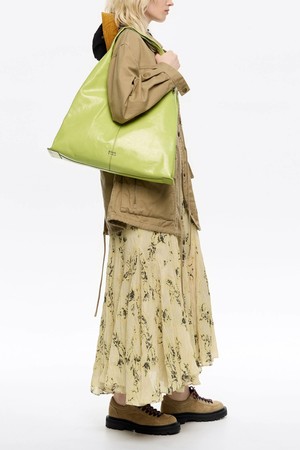 [25FW] 빔바이롤라 비키니 레더 라임 페이퍼백 맥시 B256AIB004LMF