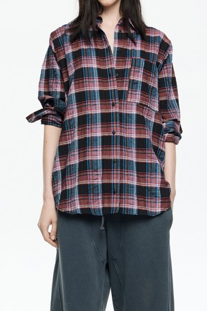 [25FW] 레드 체크 텍스처 셔츠 B256AWB011RDB