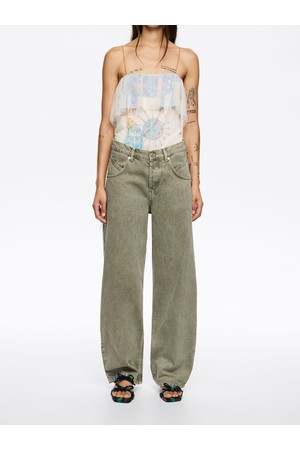 [25FW] 빔바이롤라 워시드 그린 배럴 데님 B256AWN002GNA