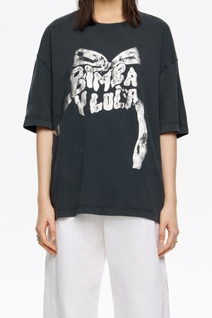 [25FW] 워시드 블랙 로고 타이 티셔츠 B256AWT017BKB