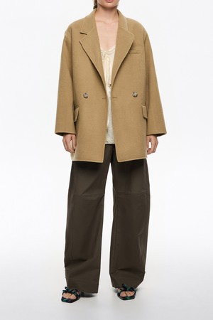 [25FW] 라이트카키 더블 페이스 더블 브레스티드 재킷 B256AWC001LKB