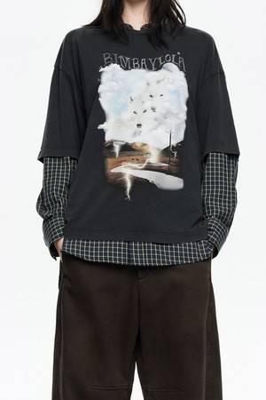 [25FW] 블랙 울브스 로고 티셔츠 B256AWT012BKB