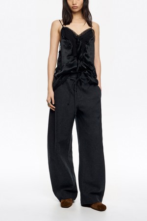 [25FW] 다크그레이 와이드 레그 조거 팬츠 B256AWP011GRB