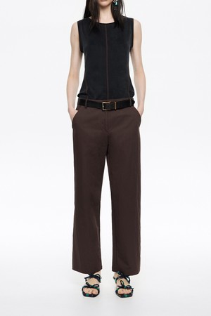 [25FW] 버건디 코튼 스트레이트 레그 팬츠 B256AWP013BDA